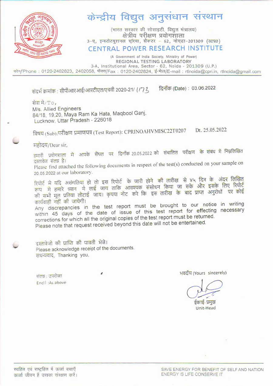 RELAY AND METERING PANEL OD